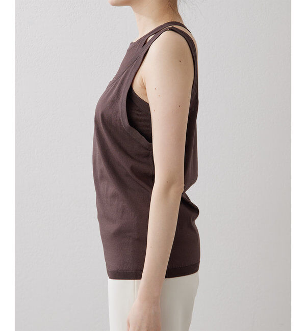 GEMINI「【GEMINI】レイヤードノースリニット」|ニット・セーター|