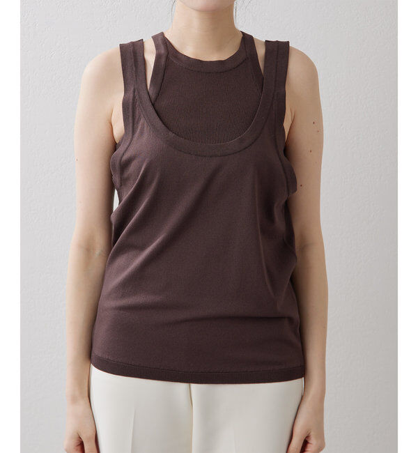 GEMINI「【GEMINI】レイヤードノースリニット」|ニット・セーター|