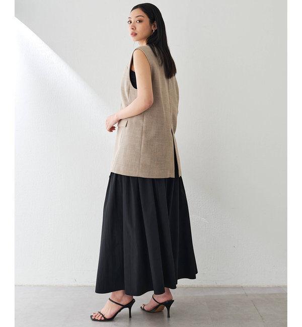  「ジュートライクVネックプルオーバージレ」|ベスト・ジレ|