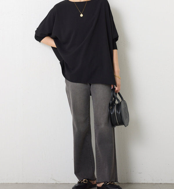  「ジャージ袖リブブラウス」|シャツ・ブラウス|