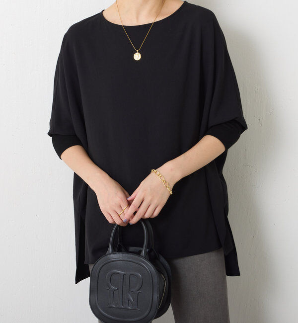  「ジャージ袖リブブラウス」|シャツ・ブラウス|