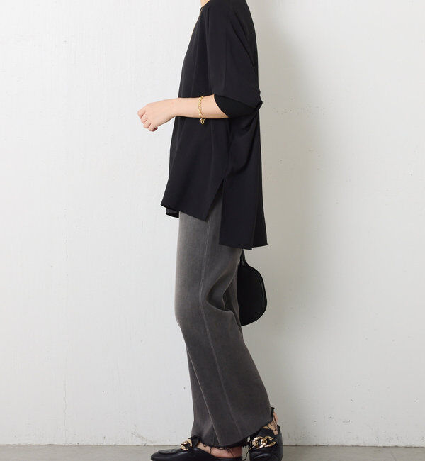  「ジャージ袖リブブラウス」|シャツ・ブラウス|