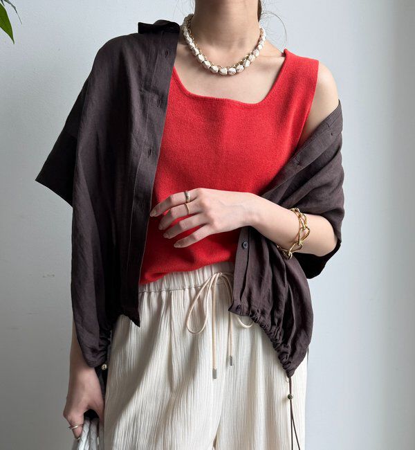  「スクエアニットタンク」|ニット・セーター|