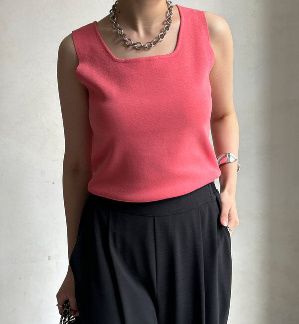  「スクエアニットタンク」|ニット・セーター|