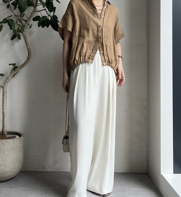  「【累計販売数3万枚突破/22色４サイズ展開！】タックワイドパンツ」|チノ|