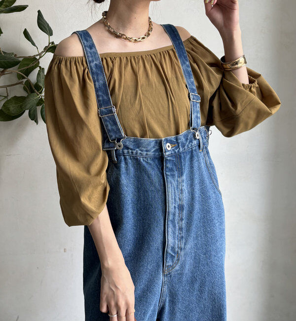  「【2サイズ展開！】デニムサロペット」|ワンピース|