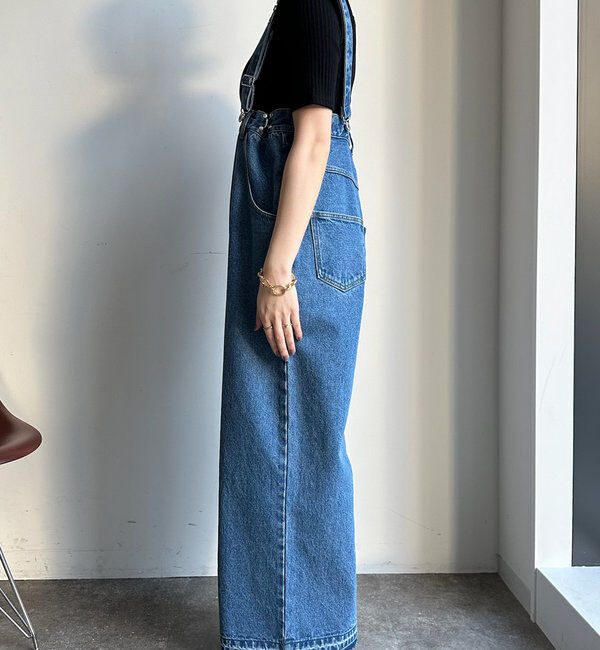  「【2サイズ展開！】デニムサロペット」|ワンピース|