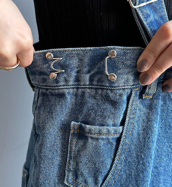  「【2サイズ展開！】デニムサロペット」|ワンピース|