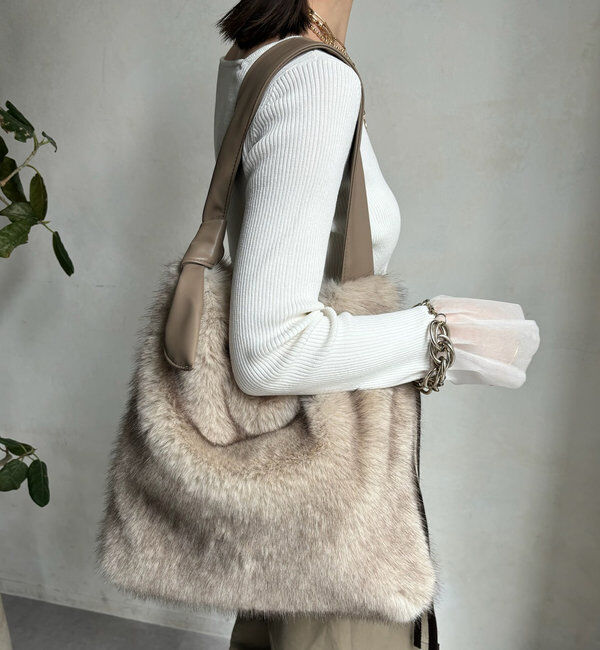  「ミンク風エコファートート」|トートバッグ|