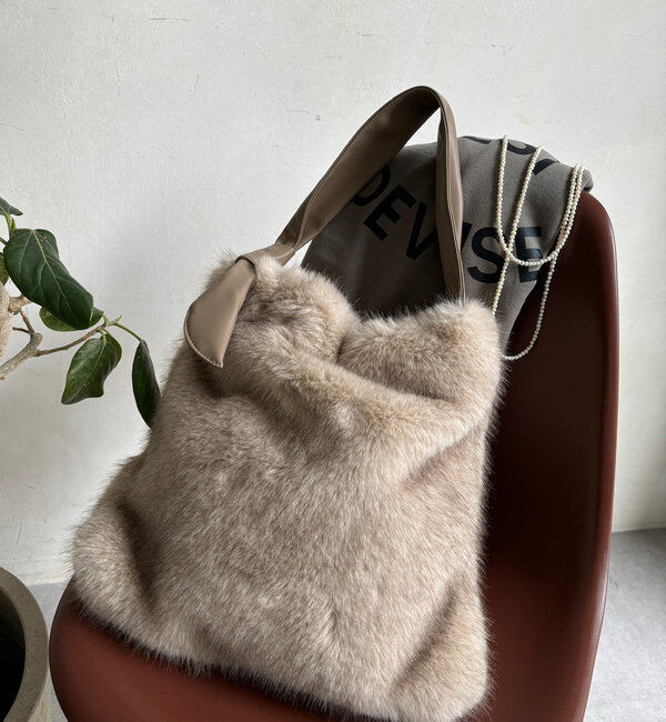  「ミンク風エコファートート」|トートバッグ|