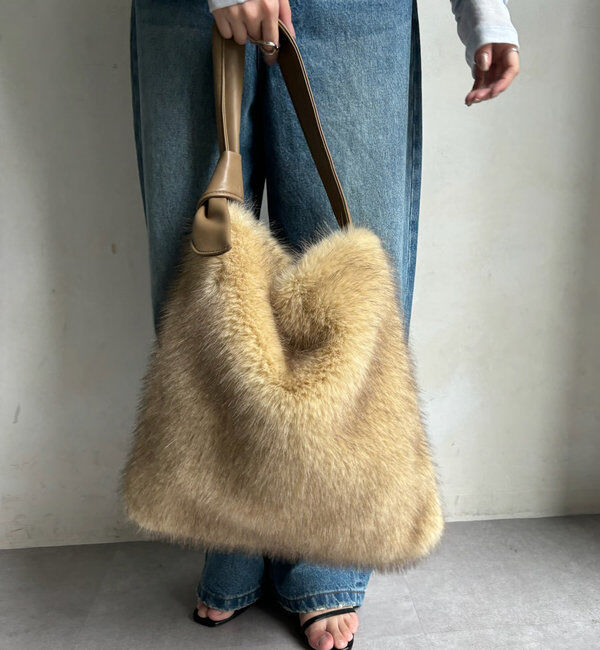  「ミンク風エコファートート」|トートバッグ|
