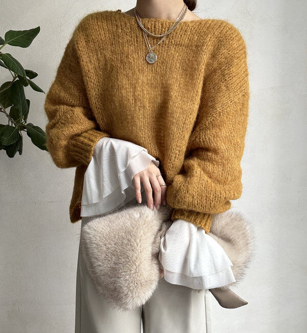  「【新色追加】モヘヤメッシュプルオーバー」|ニット・セーター|