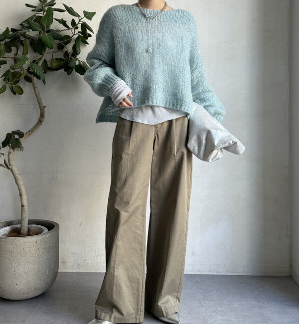  「【新色追加】モヘヤメッシュプルオーバー」|ニット・セーター|