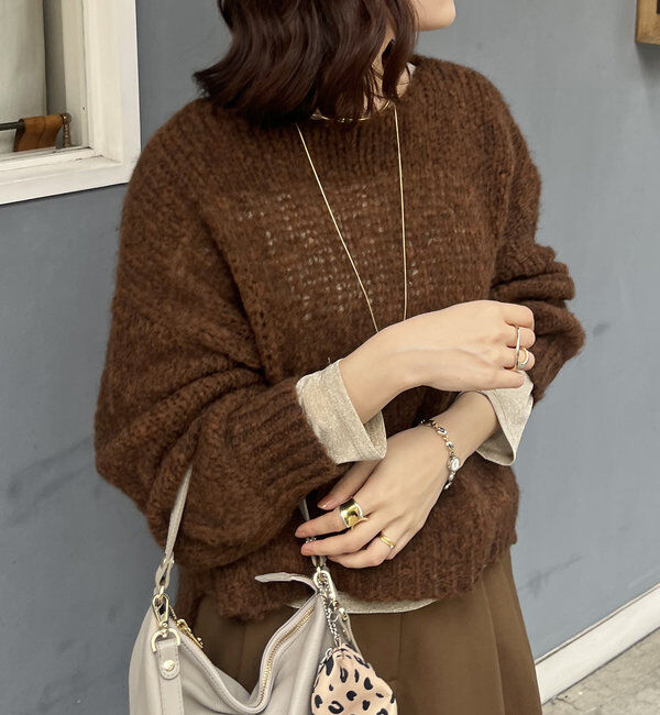  「【新色追加】モヘヤメッシュプルオーバー」|ニット・セーター|