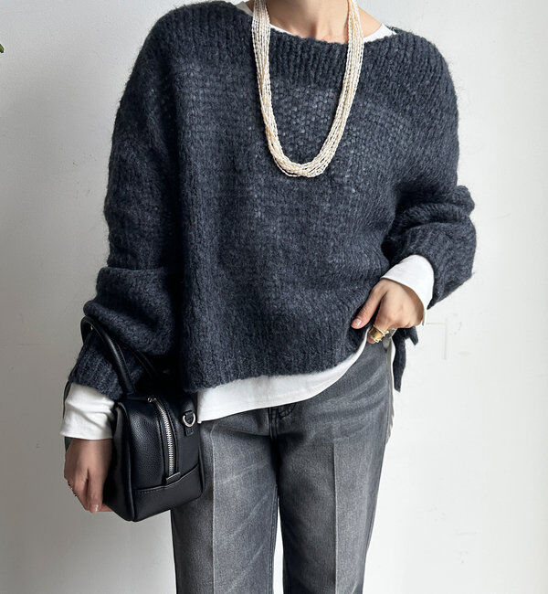  「【新色追加】モヘヤメッシュプルオーバー」|ニット・セーター|