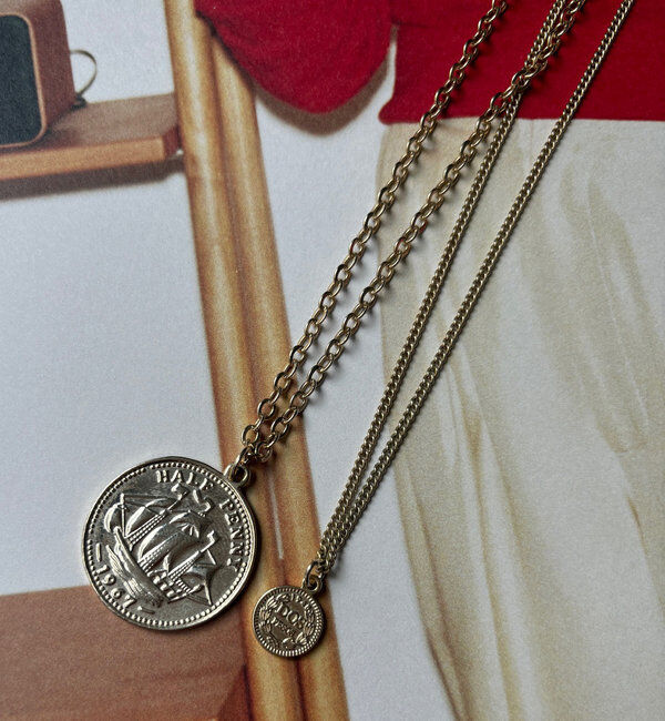  「ダブルコイン2連ネックレス」|ネックレス|