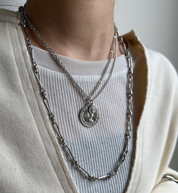  「ダブルコイン2連ネックレス」|ネックレス|