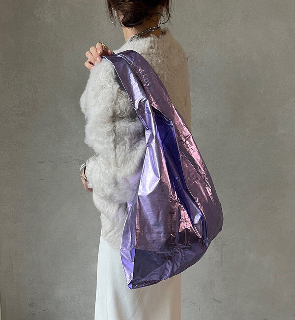  「【BAGGU/バグゥ】24HO STANDARD BAGGU メタリック」|トートバッグ|サーモンピンク