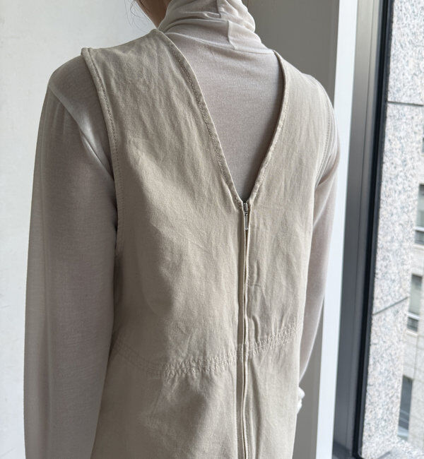  「【WEB限定】バックVデニムサロペット」|ワンピース|