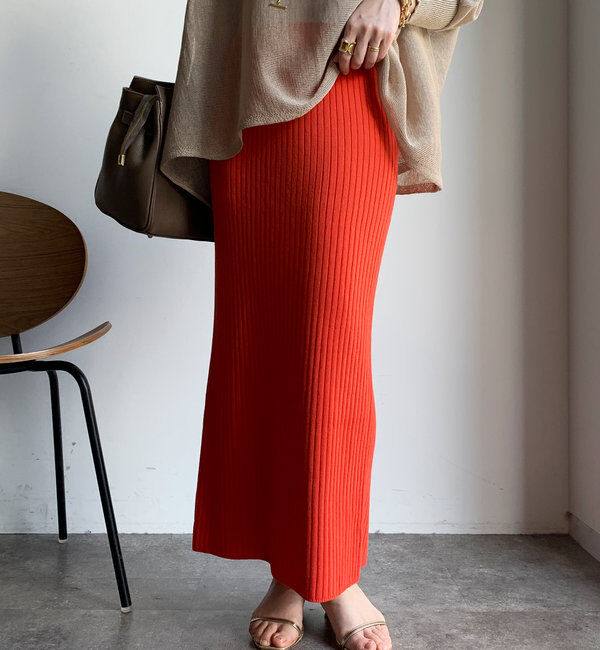  「リブニットタイトスカート」|スカート|