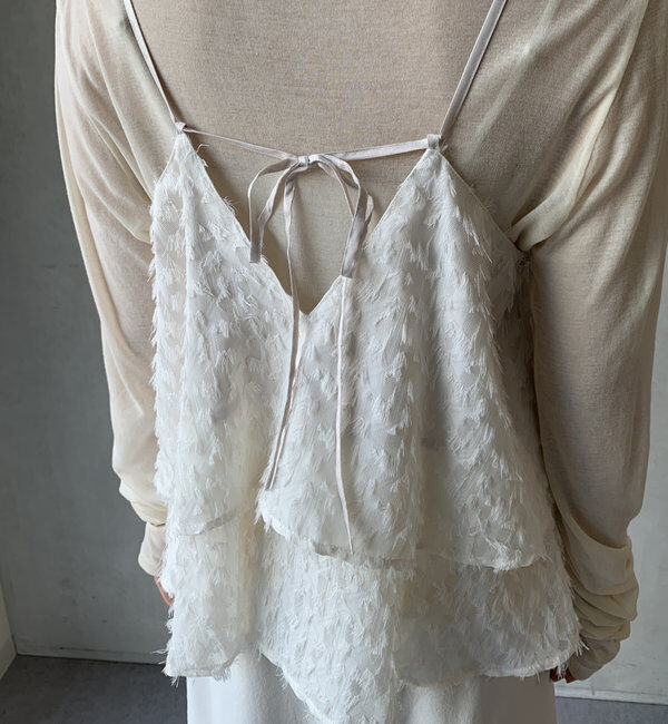  「【WEB限定】フリンジジャガードキャミ」|シャツ・ブラウス|