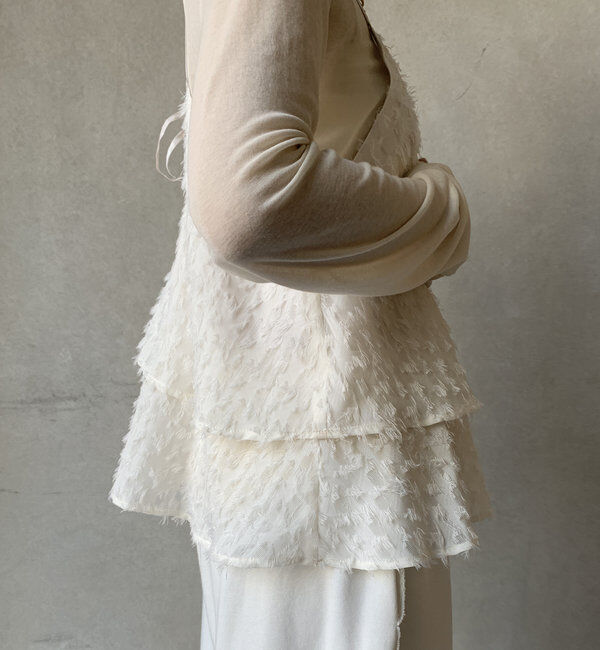  「【WEB限定】フリンジジャガードキャミ」|シャツ・ブラウス|