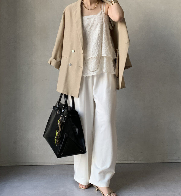  「【WEB限定】フリンジジャガードキャミ」|シャツ・ブラウス|