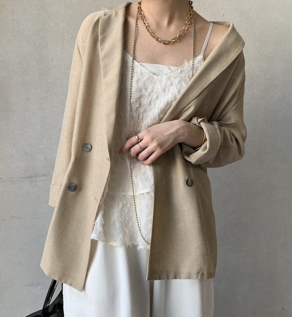  「【WEB限定】フリンジジャガードキャミ」|シャツ・ブラウス|