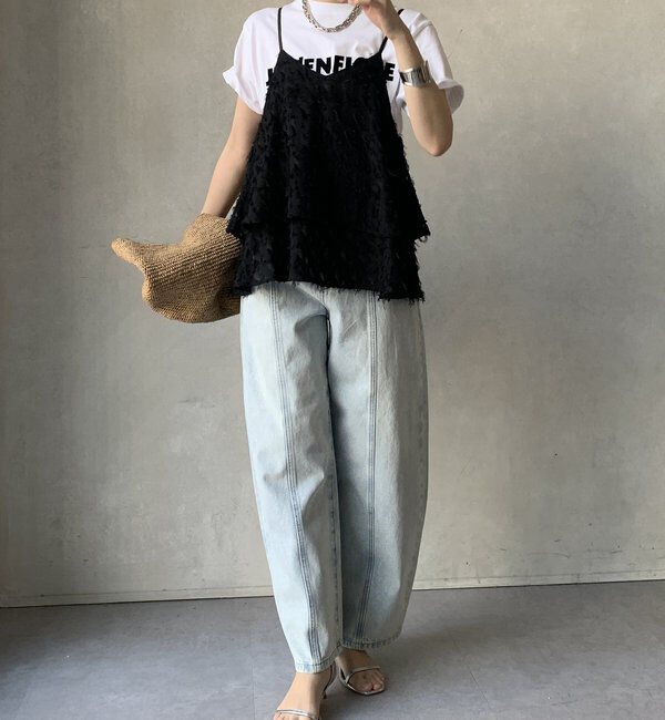  「【WEB限定】フリンジジャガードキャミ」|シャツ・ブラウス|