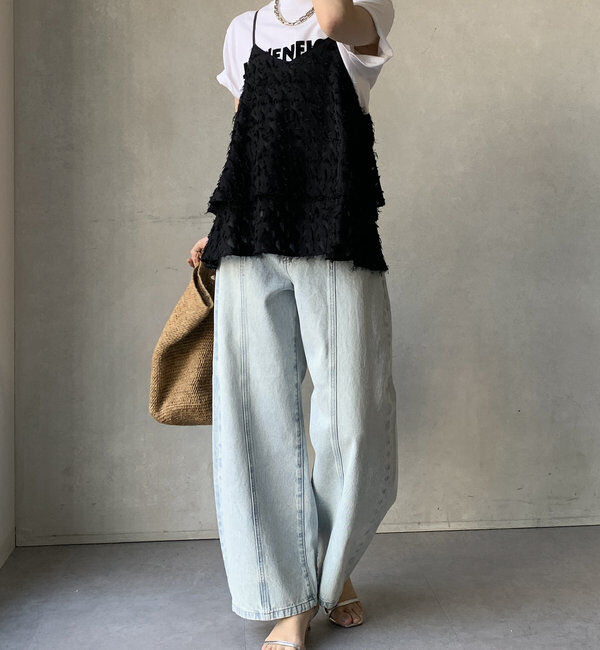  「【WEB限定】フリンジジャガードキャミ」|シャツ・ブラウス|