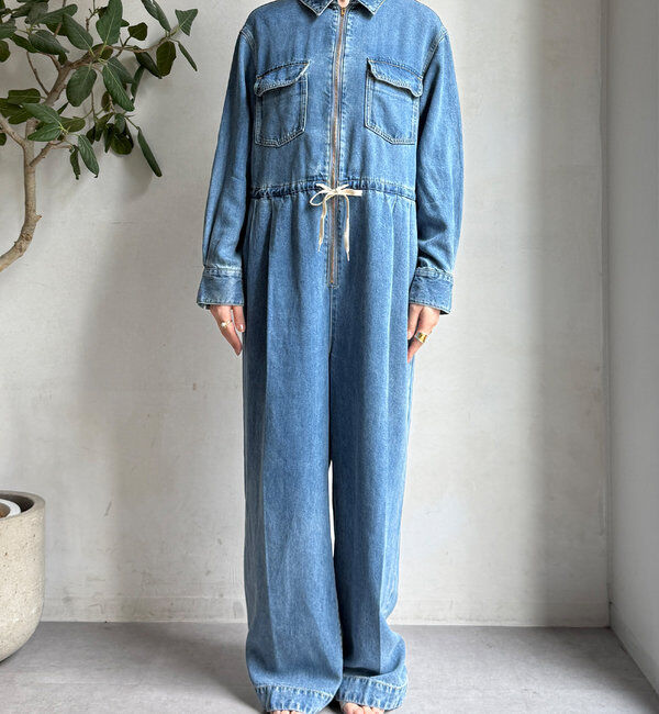  「テンセルデニムジャンプスーツ」|ワンピース|