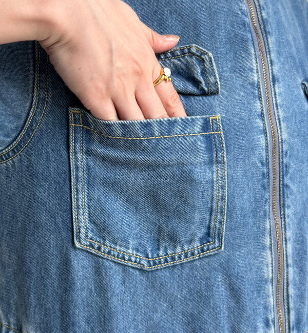  「テンセルデニムジャンプスーツ」|ワンピース|