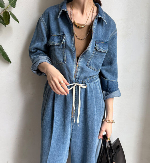  「テンセルデニムジャンプスーツ」|ワンピース|