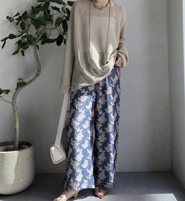  「【WEB限定】ペイズリージャガードイージーパンツ」|チノ|