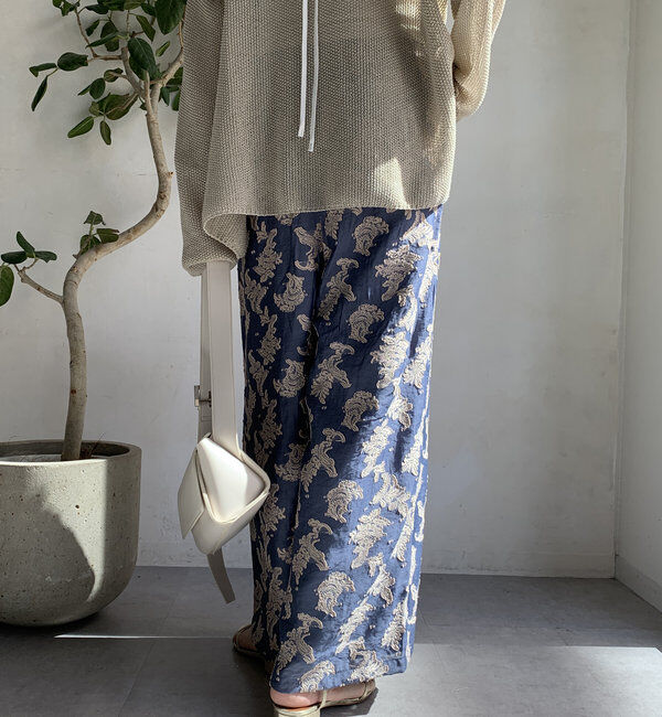  「【WEB限定】ペイズリージャガードイージーパンツ」|チノ|