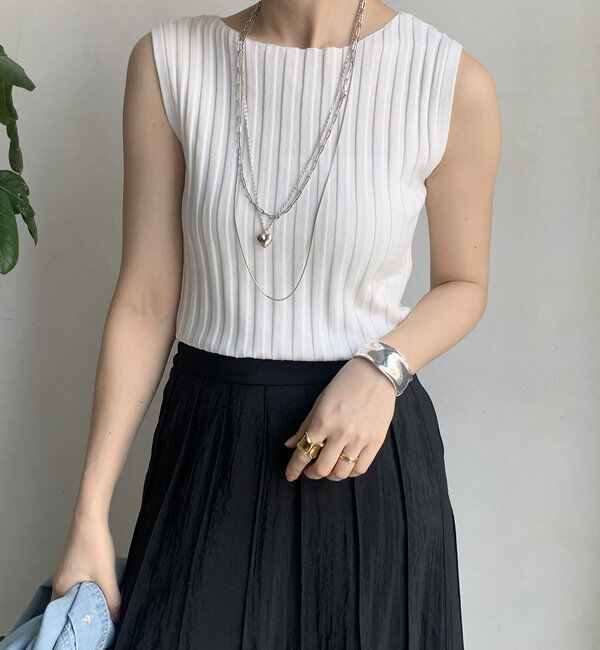  「【WEB限定】ワイドリブニットタンク」|ニット・セーター|