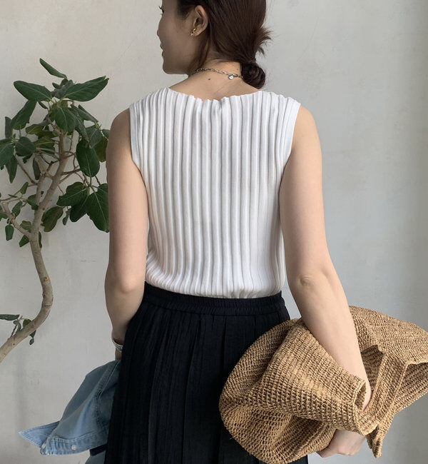  「【WEB限定】ワイドリブニットタンク」|ニット・セーター|