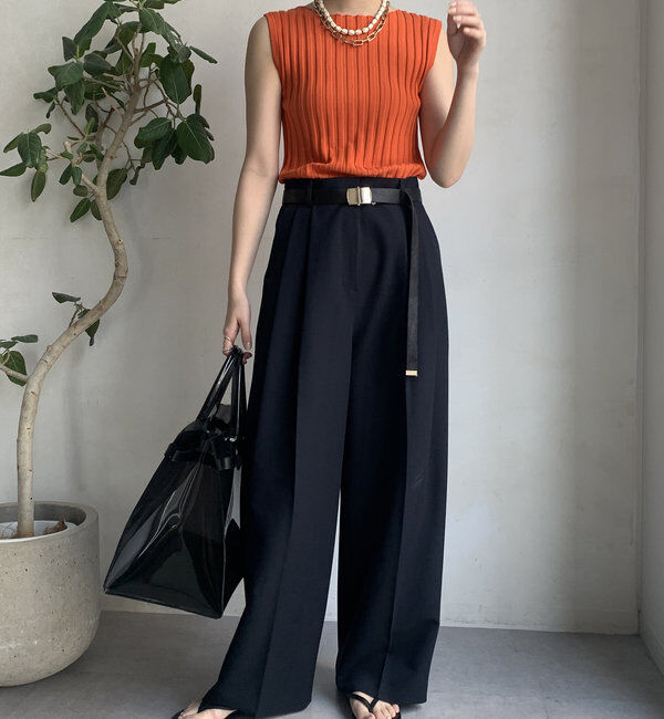  「【WEB限定】ワイドリブニットタンク」|ニット・セーター|