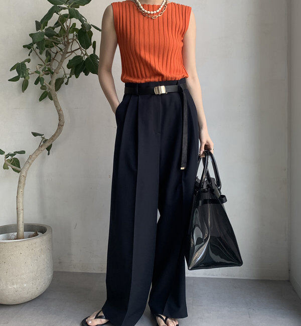  「【WEB限定】ワイドリブニットタンク」|ニット・セーター|