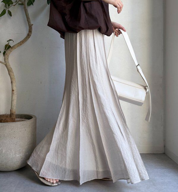  「シアーパネルプリーツスカート」|スカート|