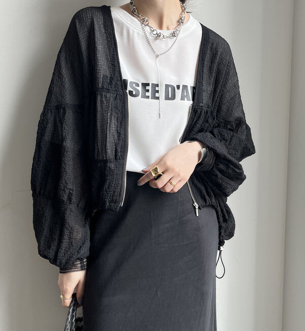  「【WEB限定】シアーシャーリングブルゾン」|ブルゾン・スタジャン|ブラック