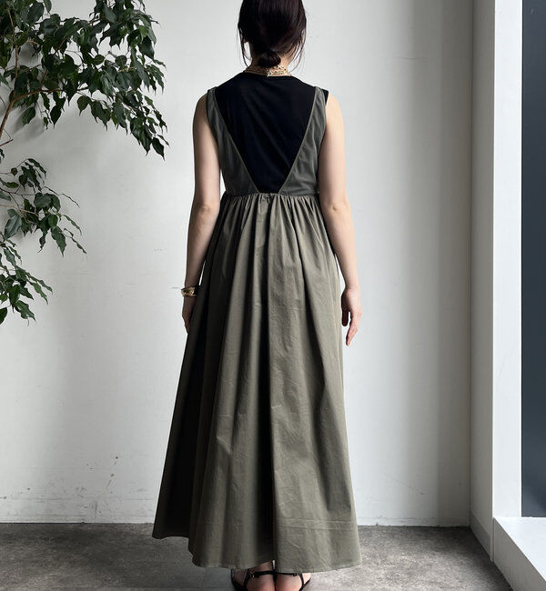  「深Vタンクボリュームワンピース」|ワンピース|