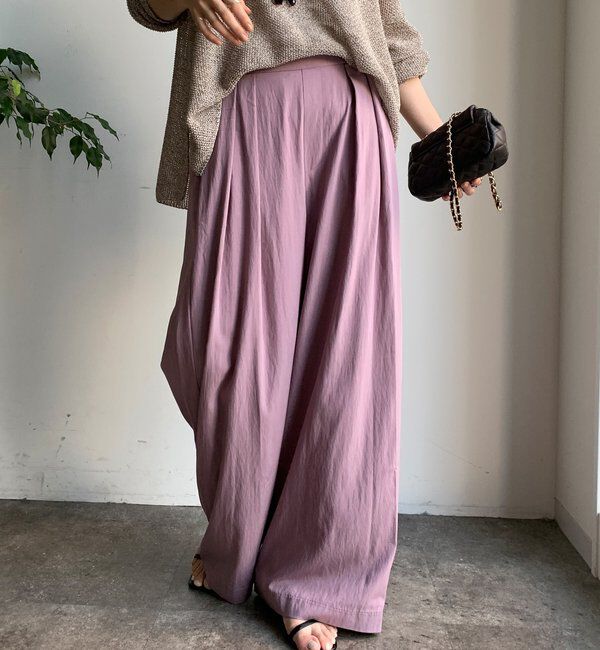  「シャンブレータックワイドパンツ」|チノ|