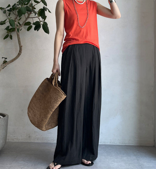  「シャンブレータックワイドパンツ」|チノ|