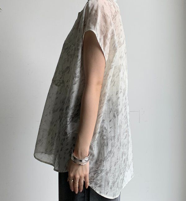  「【WEB限定】シアープリントフレンチシャツ」|シャツ・ブラウス|