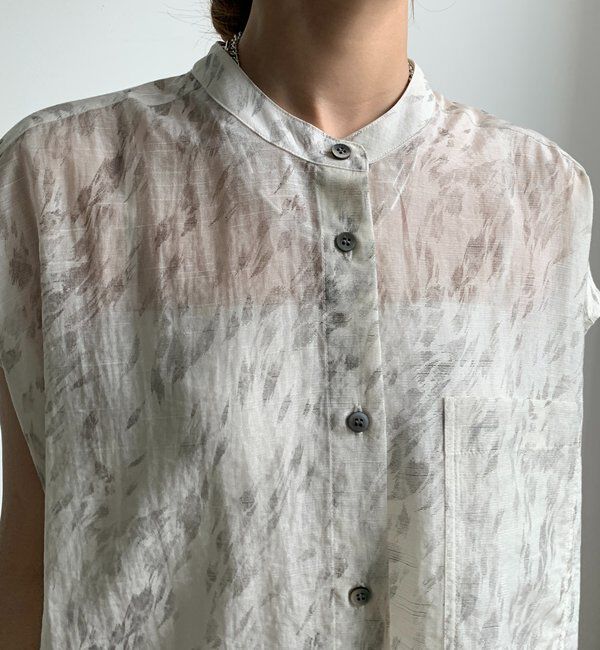  「【WEB限定】シアープリントフレンチシャツ」|シャツ・ブラウス|