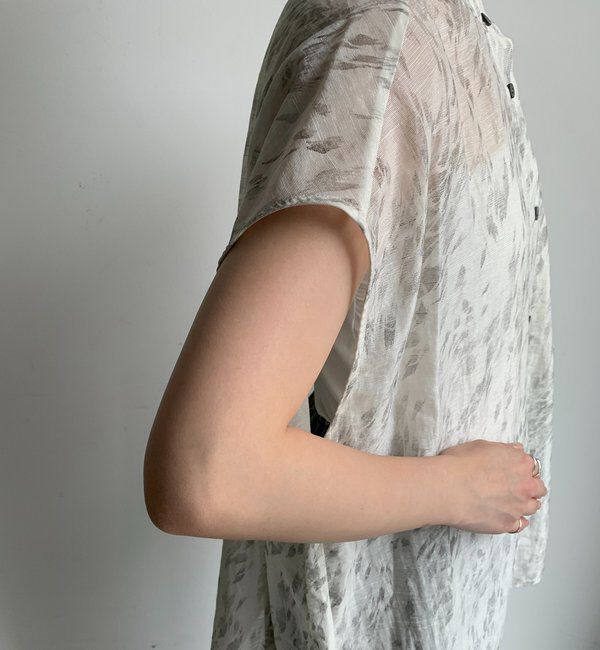  「【WEB限定】シアープリントフレンチシャツ」|シャツ・ブラウス|