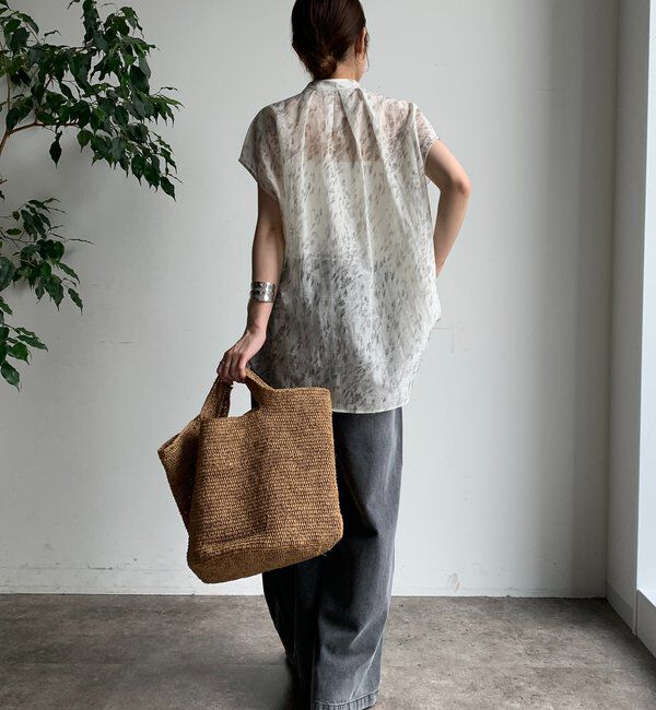  「【WEB限定】シアープリントフレンチシャツ」|シャツ・ブラウス|