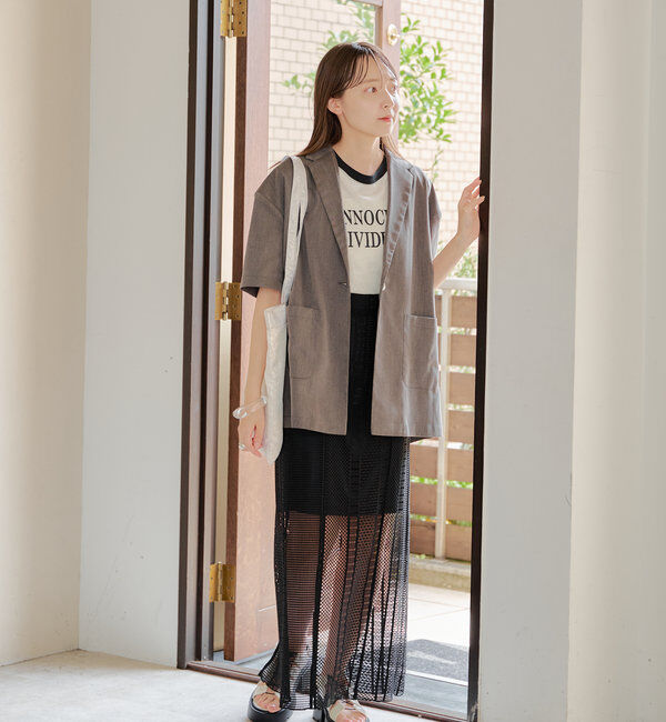  「ハシゴレースシアーIラインスカート」|スカート|