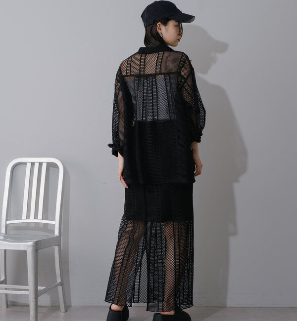  「ハシゴレースシアーIラインスカート」|スカート|